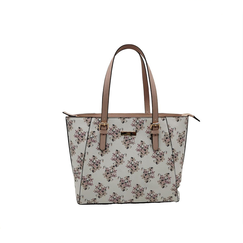 Sac fourre-tout en PU imprimé fleur pour femme