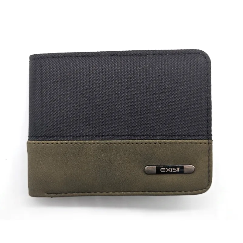 Polyester mixte Touch doux Pu Bifold Portefeuilles pour hommes
