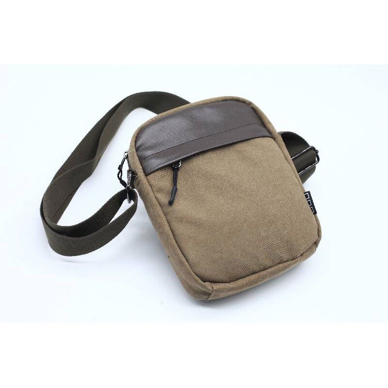 Petit sac à bandoulière vintage en tissu mélangé décontracté pour hommes