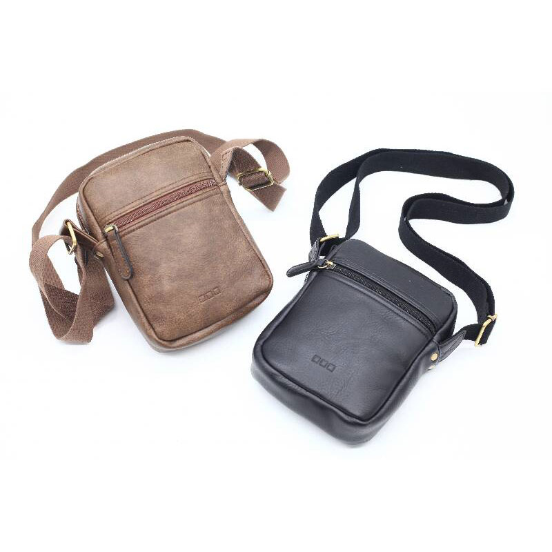 Petit sac à bandoulière vintage décontracté en cuir PU pour hommes